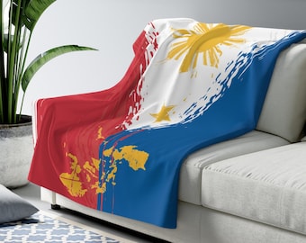 Filipiny Sherpa koc polarowy, Filipina, Pinay, Pinoy, prezent Filipina, prezent filipiński, prezent Pinoy, sztuka filipińska, filipiński amerykański