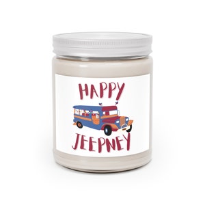 Happy Jeepney Scented Candles 9oz , Filipina, Philippines, Pinoy, Gift Filipina, Gift Filipino, Gift Pinay, Gift Pinoy, Filipino American