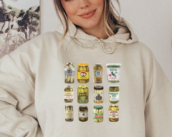 Vintage Pickle Hoodie | Pickle Lover Pullover | Pickle Sweater | Pickle Brands Retro Sweatshirt