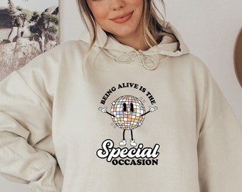 Groovy Disco Women's Hoodie | Encouragement Sweatshirt | Cozy Winter Pullover