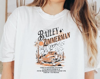 Bailey Zimmerman Comfort Tee | Country Concert Vintage Shirt | Unisex Comfort Colors