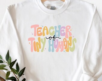 Teacher Of Tiny Humans Hoodie | Teacher Appreciation Comfort Sweatshirt | School Teacher Shirt