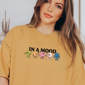 In A Mood Emotions Tee Shirt | Unisex Retro Oversized Crewneck | Comfort Colors T-Shirt