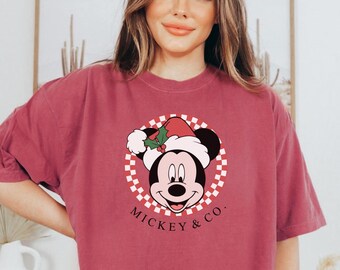 Mickey and Co Christmas Shirt | Disney World Christmas T-Shirt | Vintage Wash Shirt