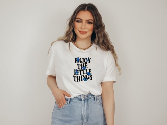 Enjoy The Little Things Comfort Tee | Butterfly Shirt | Happy Encouragement T-Shirt | Spring Time Tee