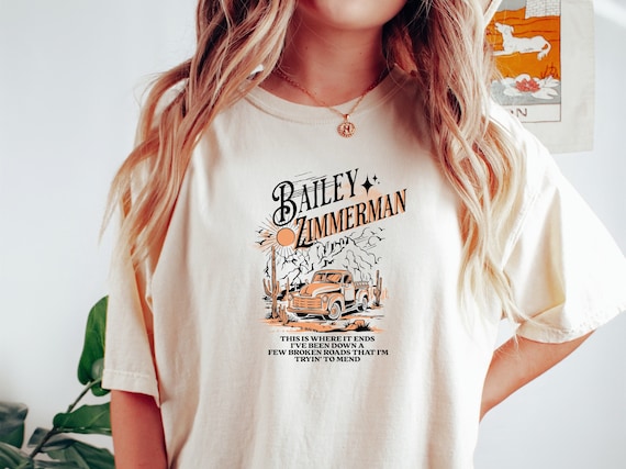 【Anyone more】Loanne Shirring Wrap T-shirt Bailey Zimmerman Artist T-shirt | Comfort Colors Country