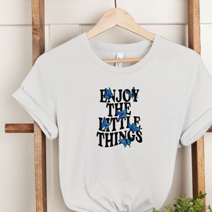 Enjoy The Little Things Comfort Tee | Butterfly Shirt | Happy Encouragement T-Shirt | Spring Time Tee image 4