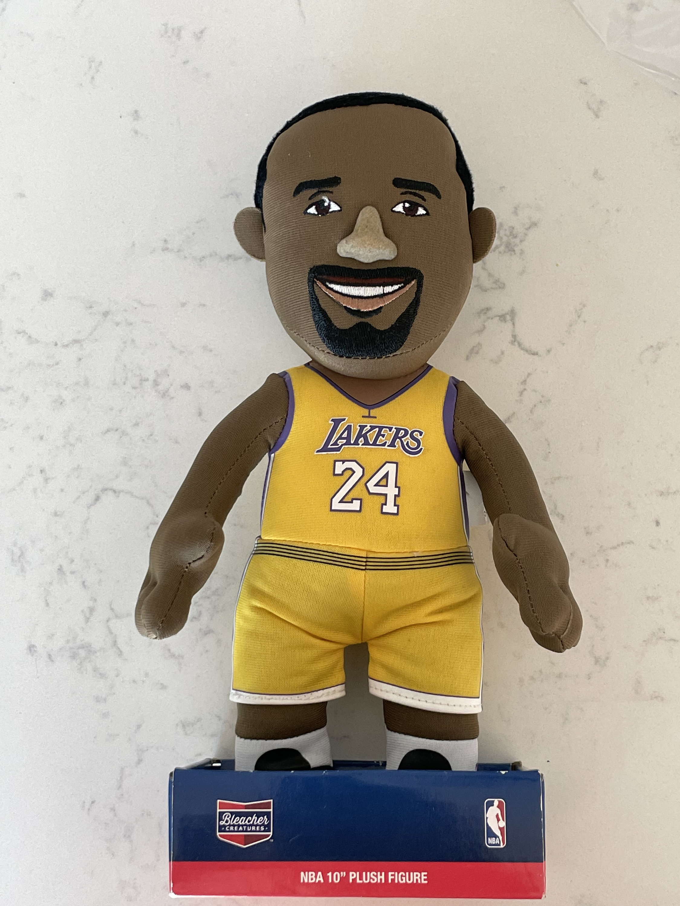 Kobe Bryant Lakers Bleacher creature plush Toy yellow jersey