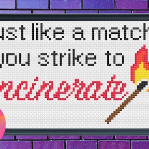My Chemical Romance Helena cross stitch pattern / pdf cross stitch download / emo lyrics