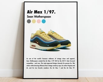 Nike Air Max 1/97 Sean Wotherspoon Printable Wall Art, Minimalist