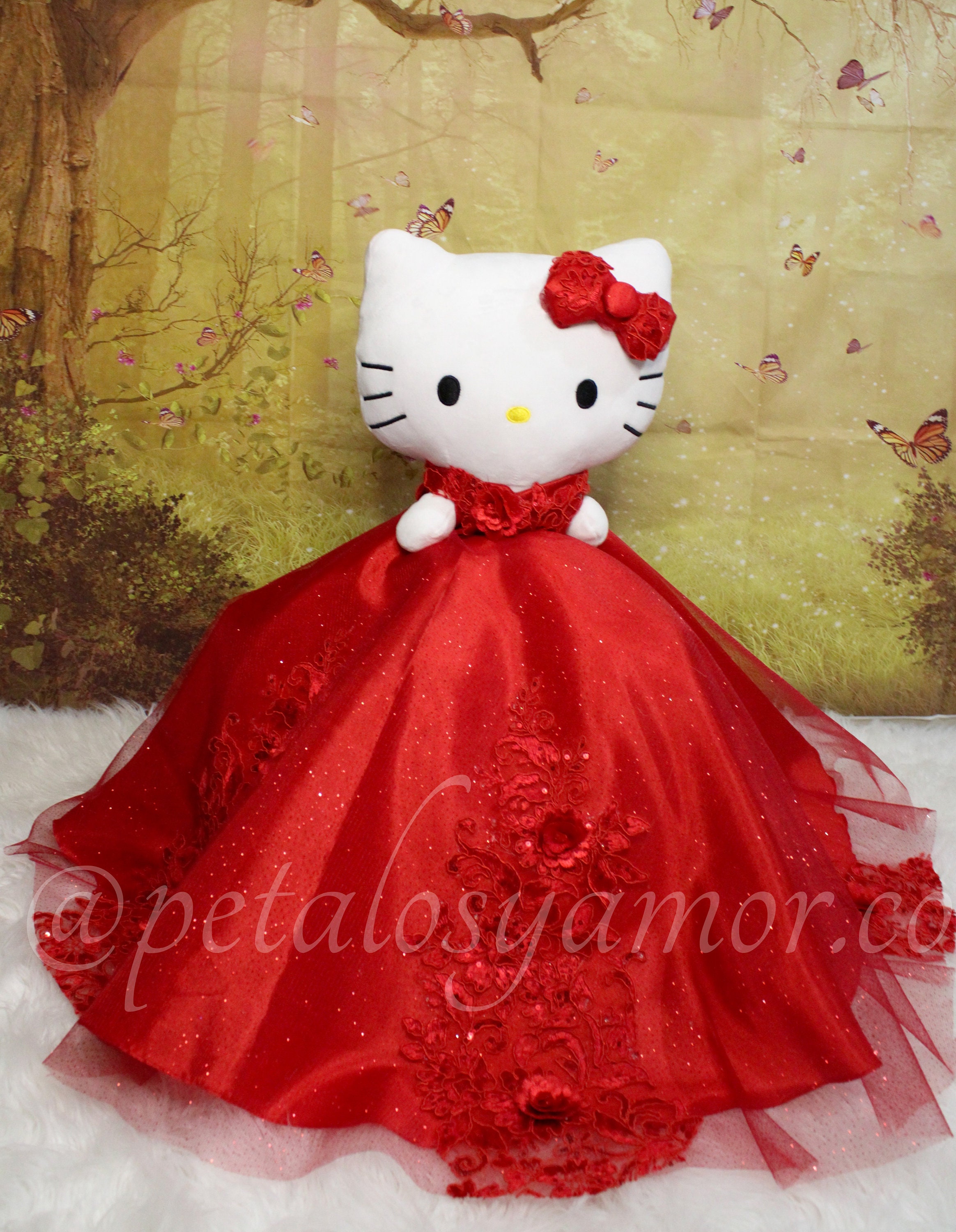 red hello kitty dress Red Quince Hello Kitty Plushie