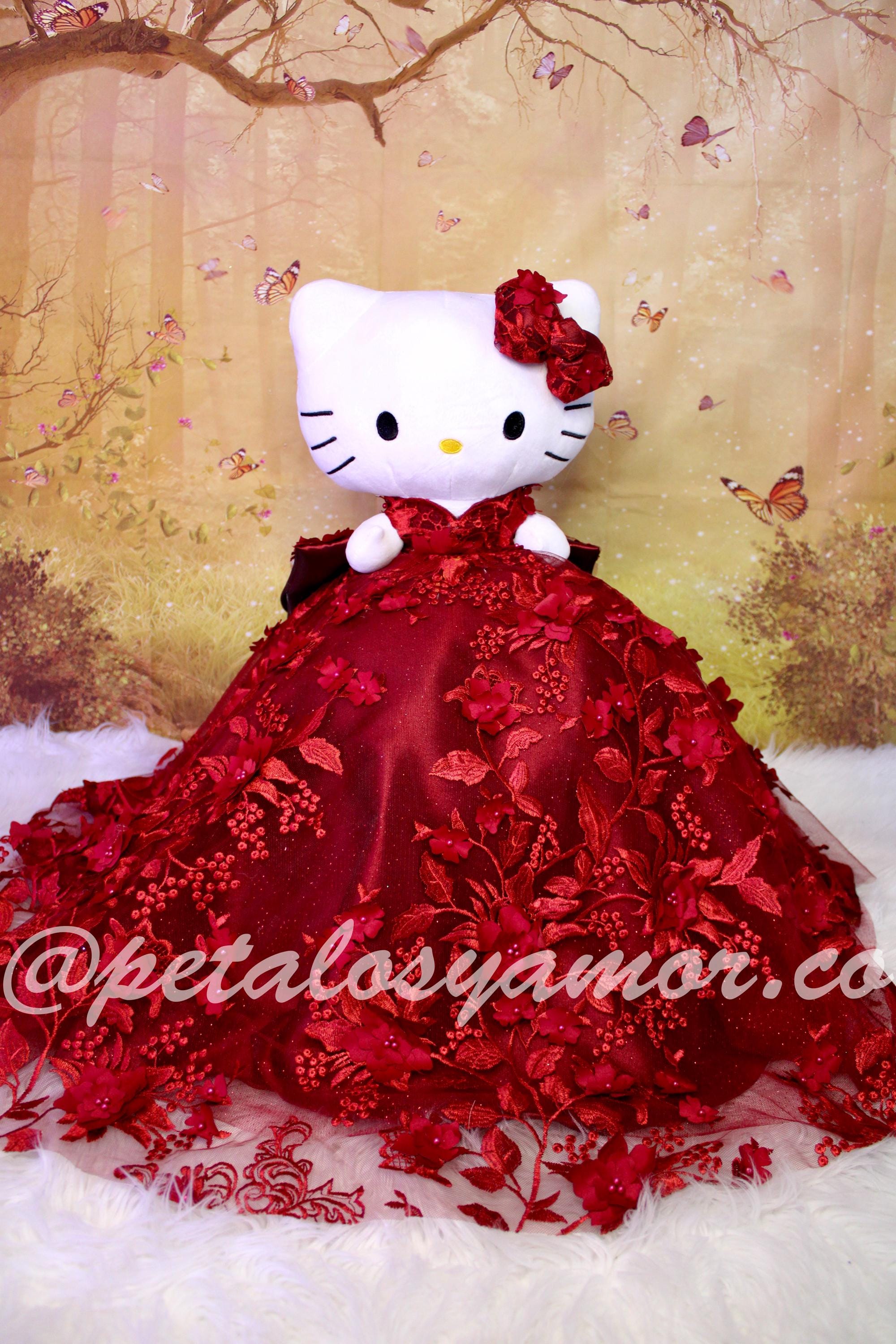 Burgundy Quince Hello Kitty Plushie