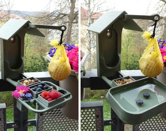 3D Printed modular Bird feeder for use with the Bird Buddy® smart camera. Camera is not included.