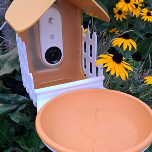 3D Printed Bath / Food extension with fence for the Bird Buddy® Futter Erweiterung / Bad mit Zaun für den Bird Buddy® Bild 4