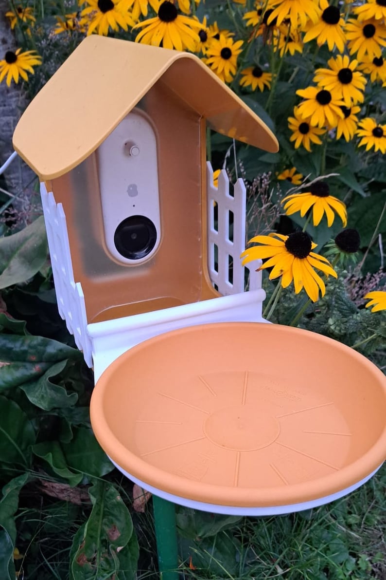 3D Printed Bath / Food extension with fence for the Bird Buddy® Futter Erweiterung / Bad mit Zaun für den Bird Buddy® Bild 4