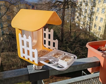 3D Printed Food extension with fence for the Bird Buddy® Futter Erweiterung mit Zaun für den Bird Buddy®