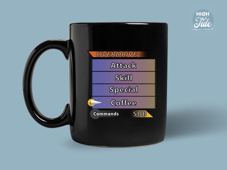 Final Fantasy 10 Battle Menu Coffee Mug Final Fantasy X, FFX, Tidus
