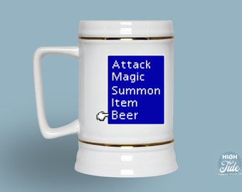 Final Fantasy 7 Battle Menu Bierpul | ff7 remake, bierpul voor videogames, gamingmok