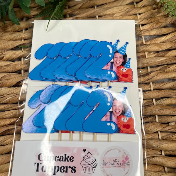 Second Birthday Ms Rachel cupcake toppers Blue , Ms rachel party decorations, Two Ms Rachel birthday decorations