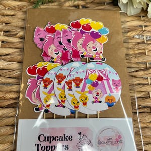 Plim Plim cupcake toppers, Girl plim plim cupcake toppers, cupcake toppers birthday, birthday decorations