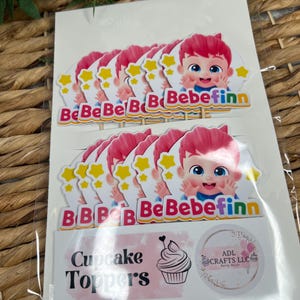 bebefinn cupcake toppers, cupcake toppers birthday decorations