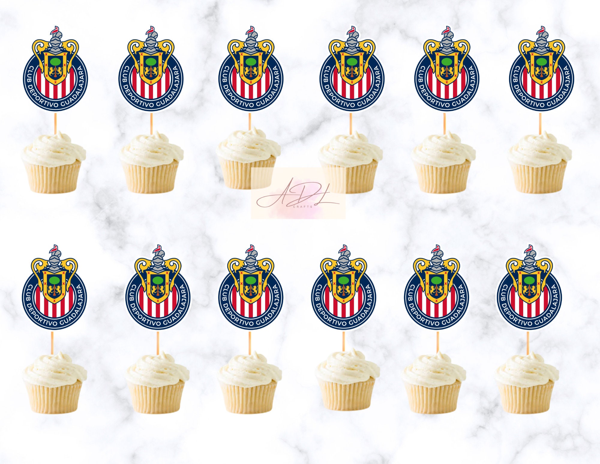 Chivas Cupcake Toppers, Chivas Party Decoration, Mexican Team - Etsy