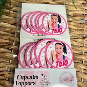 Ms Rachel Two cupcake toppers, ms rachel birthday number 2, Ms Rachel Party two years old