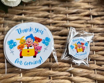 Birthday Plim Plim boy Girl Stickers, Plim Plim Labels for candy favors, snacks, die cut Plim Plim