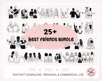 Best friends Svg Friendship Day Besties Svg Best girlfriends Svg Friends forever Svg Male friendship Svg File for cricut, Bff Svg, Png
