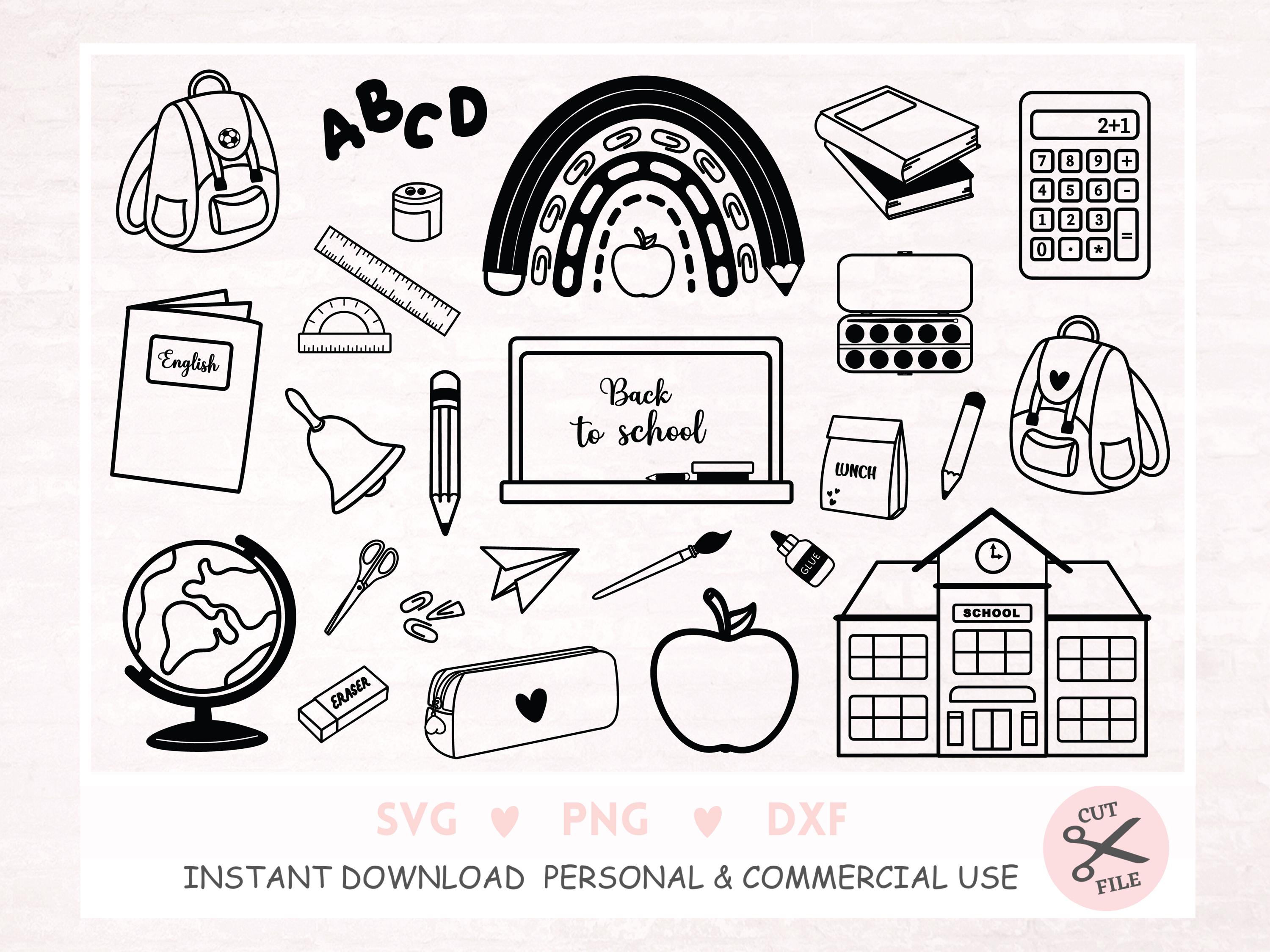 Bundle Svg School Svg School Commercial Cut File Elementary School ...