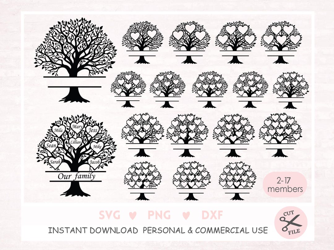 Family Tree Svg Family Tree Cricut Roots Svg,family Tree Svg Bundle 2 ...