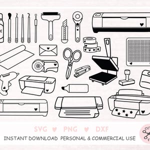 Bundle Schneidemaschine SVG Plotten SVG Schneidemaschine Handwerk Schneidemaschine Werkzeug SVG, Craft Clipart, Planer Girl Clipart