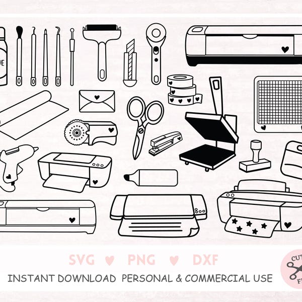 Macchina da taglio a fascio SVG, tracciato SVG, macchina da taglio artigianale, macchina da taglio utensile SVG, Clipart artigianale, Clipart ragazza pianificatrice