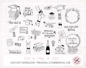 Bundle School graduation SVG, Cut File School graduation, School graduation Sayings, Cut File Hands, Clipart School graduation, School PNG