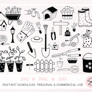 Garten Plotterdatei Plotterdatei Dxf Png Jpg Pdf Blume Cricut Florals Pflanze Silhouette Botanische Clipart Vinyl Laser Cut Datei Werkzeuge B