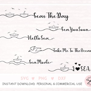 Maritime SVG coupe fichier Bundle nautique Clipart Bundle nautique Svg maritime commercial PNG Bundle nautique, mer svg