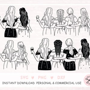 Melhores amigas Svg Melhores amigas Svg Melhores namoradas Svg Amigos para sempre Svg Amizade feminina Svg Construtor de melhores amigas Svg, Vetor, Eps