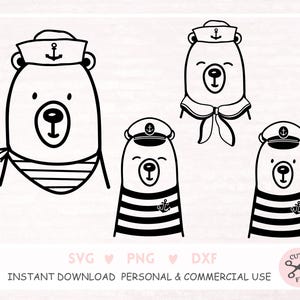 Traceur fichier svg ours marin, ours maritime Svg, dicton maritime allemand cool coupe fichier, clipart ours marin PNG, marin svg commercial