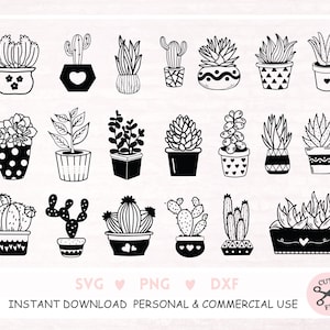 Planten SVG bundel hand getrokken clipart hangende plant SVG tuinieren silhouet bloemen SVG botanische SVG bladeren png cut-bestanden