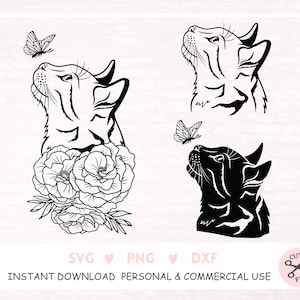 Cute Cat SVG Curious Kitten Clipart  Cat Svg Cat with Butterfly Svg Peeking face Svg Cute Cat Svg Cut Files for Cricut Png Dxf