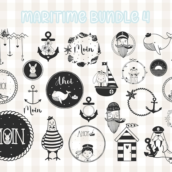 Fichier de traceur Sea Svg mouette fichier de découpe marin animaux Svg Maritime Summer bundle graphique mouette vacances été cadeau été surdoué