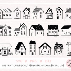 Huis svg gebouw Svg-huizen Plotterbestanden Svg Tiny Houses plannen Huisvestingsplannen onroerend goed huisvesting geschenken plotten bundel plotterbestand Home