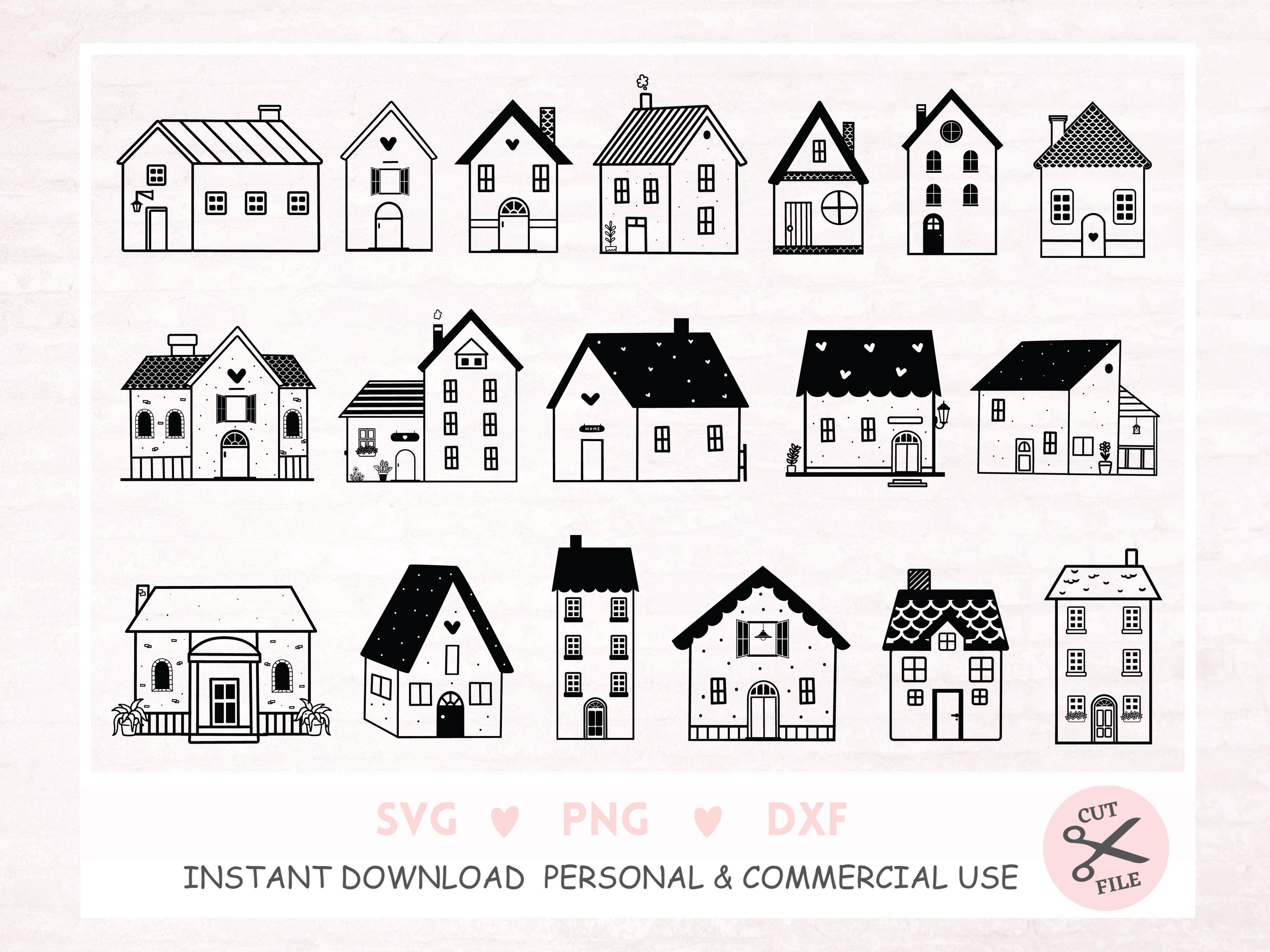 Svg House Plan Example House Svg Building Svg Houses Plotter Files Svg Tiny Houses Plans ...