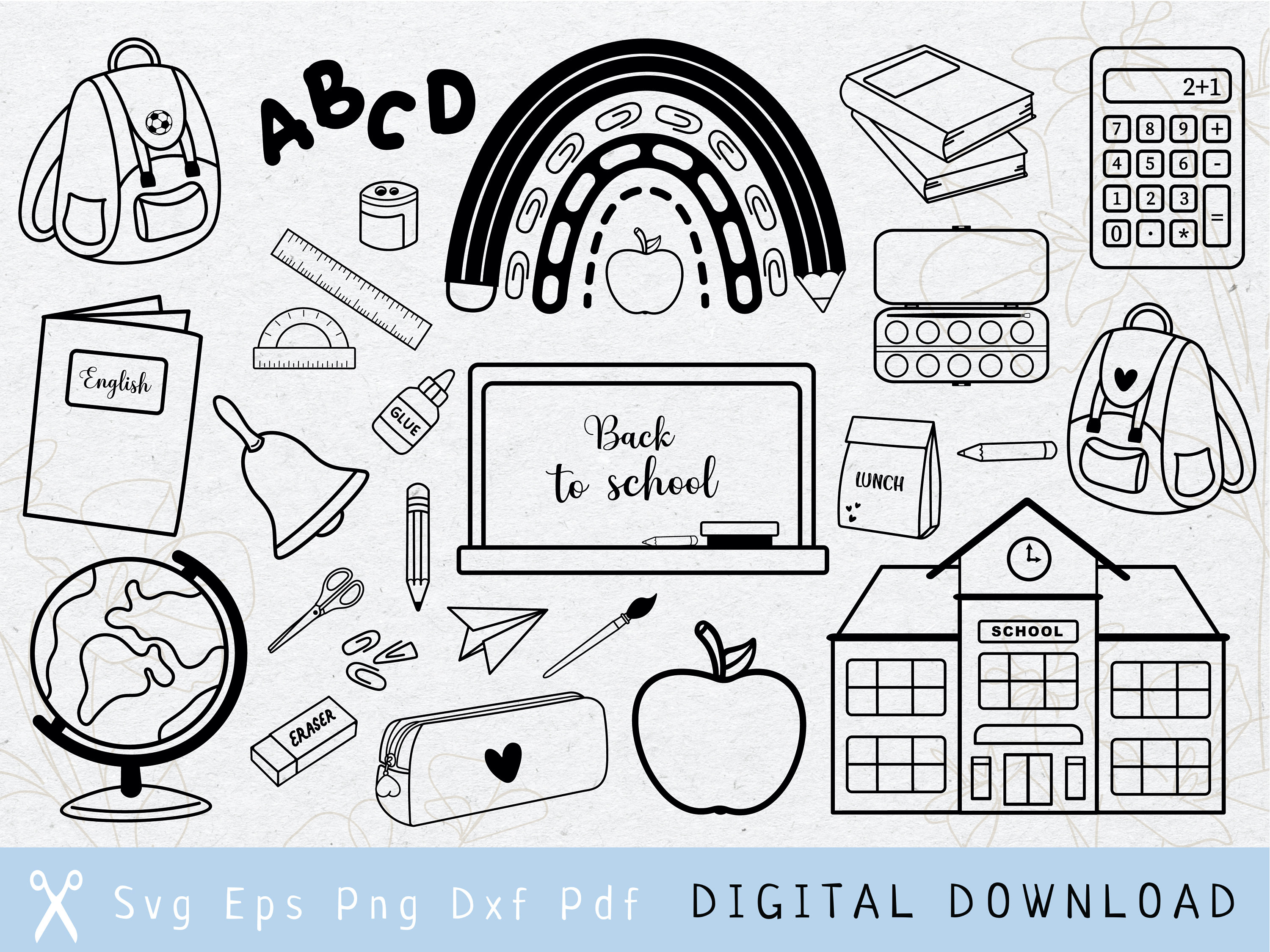 Elementary School Clipart Black And White