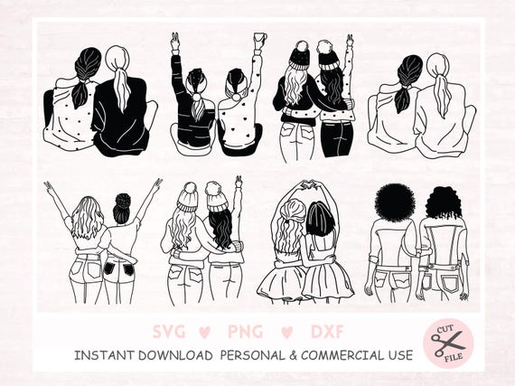 Best friends Svg Friendship Day Besties Svg Best girlfriends Svg Friends forever Svg Male friendship Svg File for cricut, Bff Svg, Png