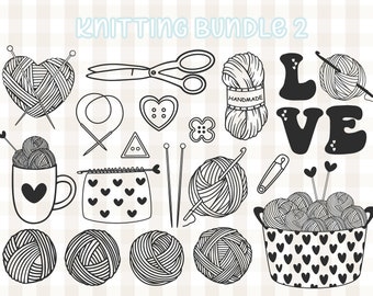 Knitting bundle SVG Yarn SVG,Knitting name svg knitting bundle SVG,Knitting Monogram svg, Yarn Heart svg,Yarn Ball svg,Split name svg Cricut