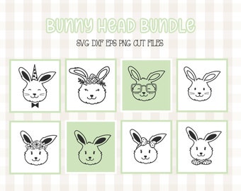 Spring Bunny Plotter Archivo Svg Dxf Eps Png Jpg Pdf Bebé Animal Cricut Conejo Clipart Silueta Vinilo Corte Láser Archivo DIY Plantilla Plantilla