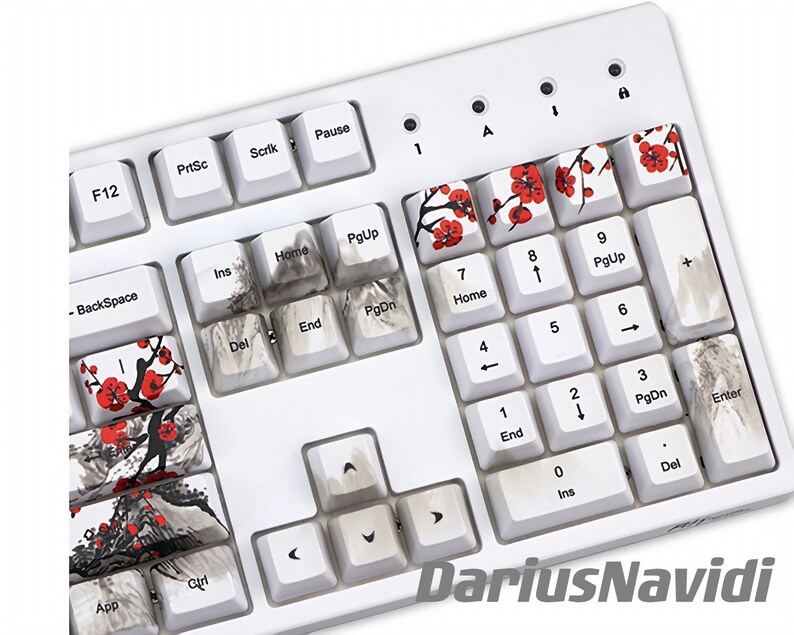 Japanese Cherry Blossom Keycap Set for Mechanical Etsy