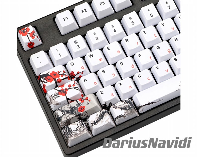 Japanese Cherry Blossom Keycap Set for Mechanical Etsy