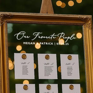 Wedding Sign Decal - Wedding Decor - DIY Wedding Decals - Seating chart - Wedding Vinyl - Our Favorite People- Nuestra gente favorita